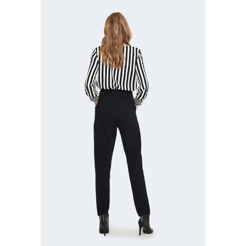 Jacqueline De Yong Black Polyester Jeans & Pant