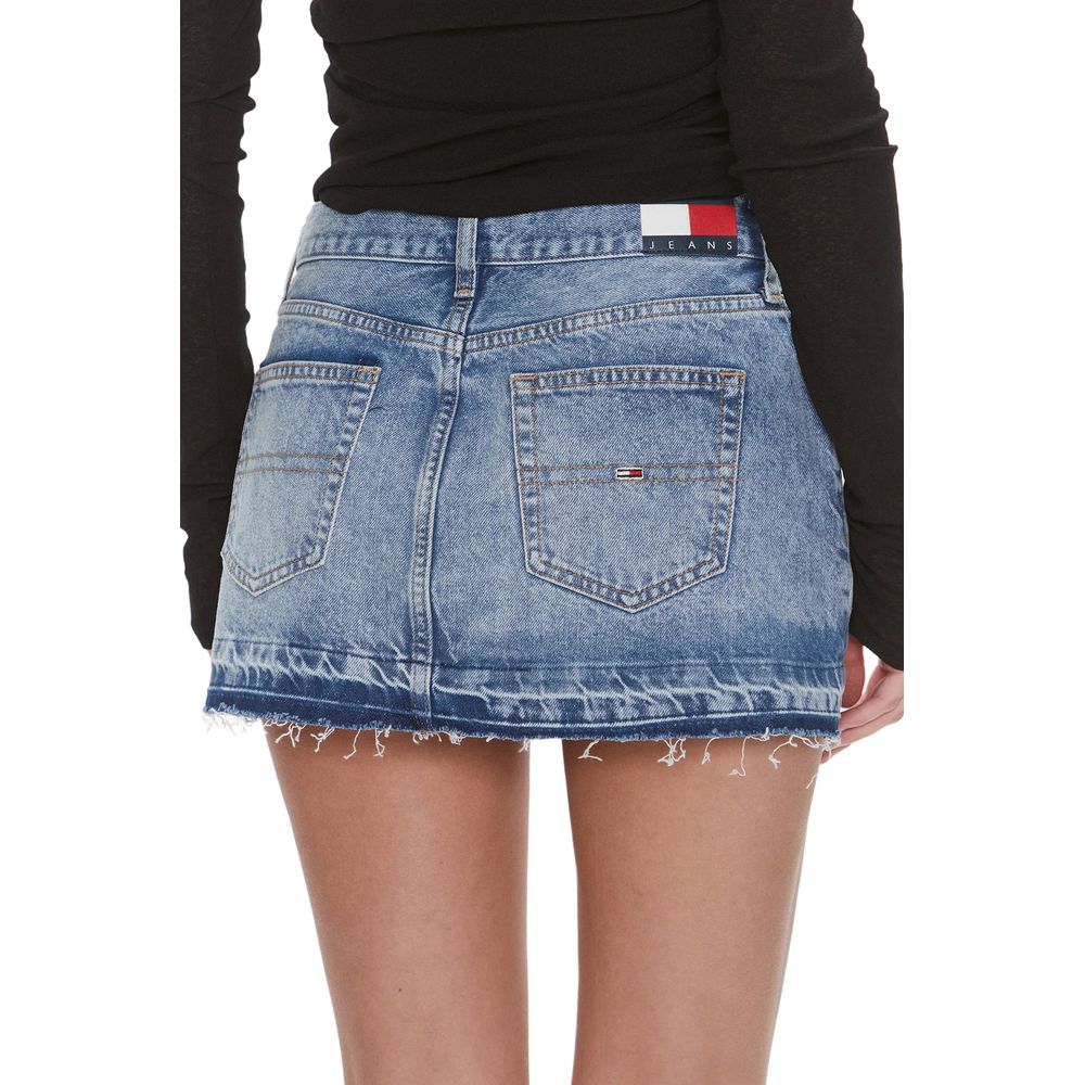 Tommy Hilfiger Jeans Blue Recycled Cotton Skirt