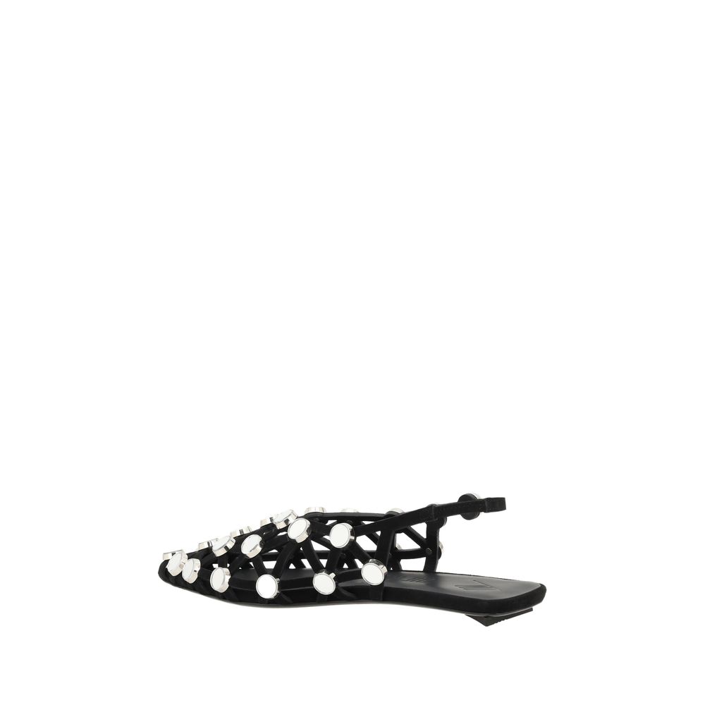 The Attico Grid Ballerinas