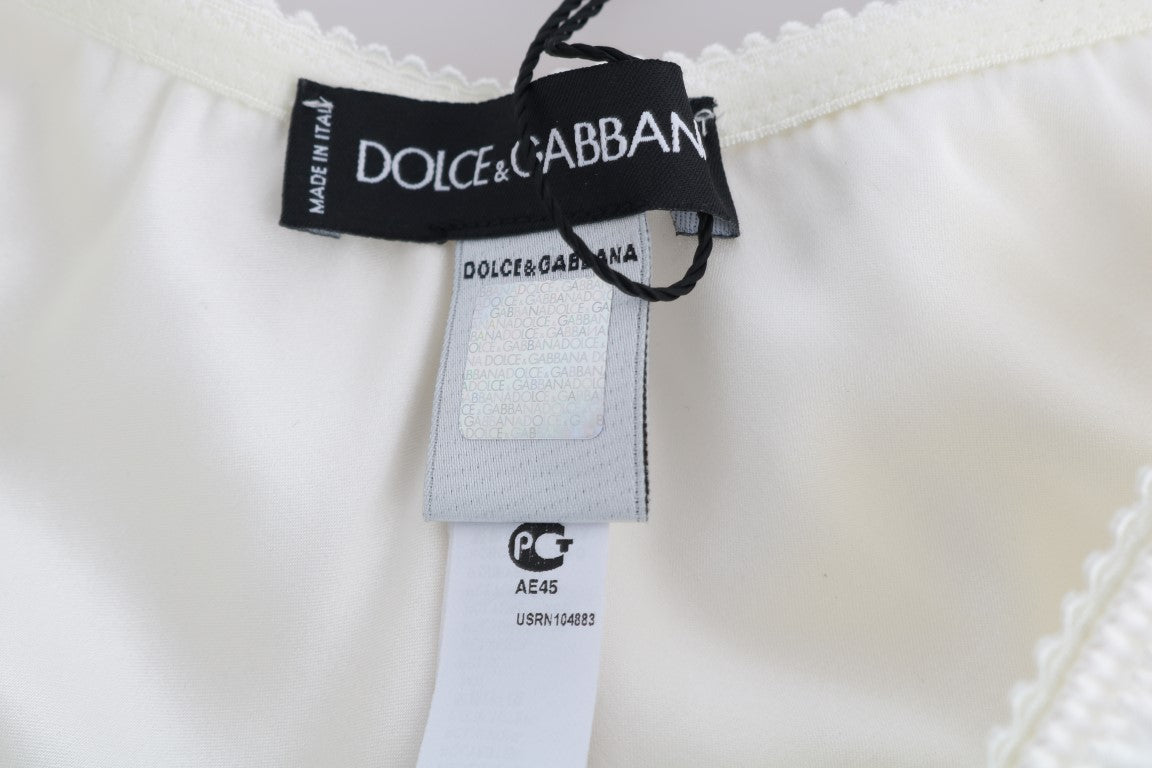 Dolce & Gabbana Elegant Natural White Silk Briefs