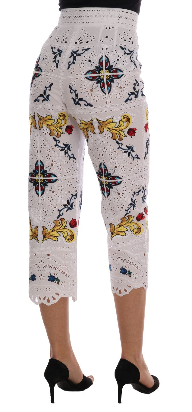 Dolce & Gabbana Majolica Embroidered Capri Elegance