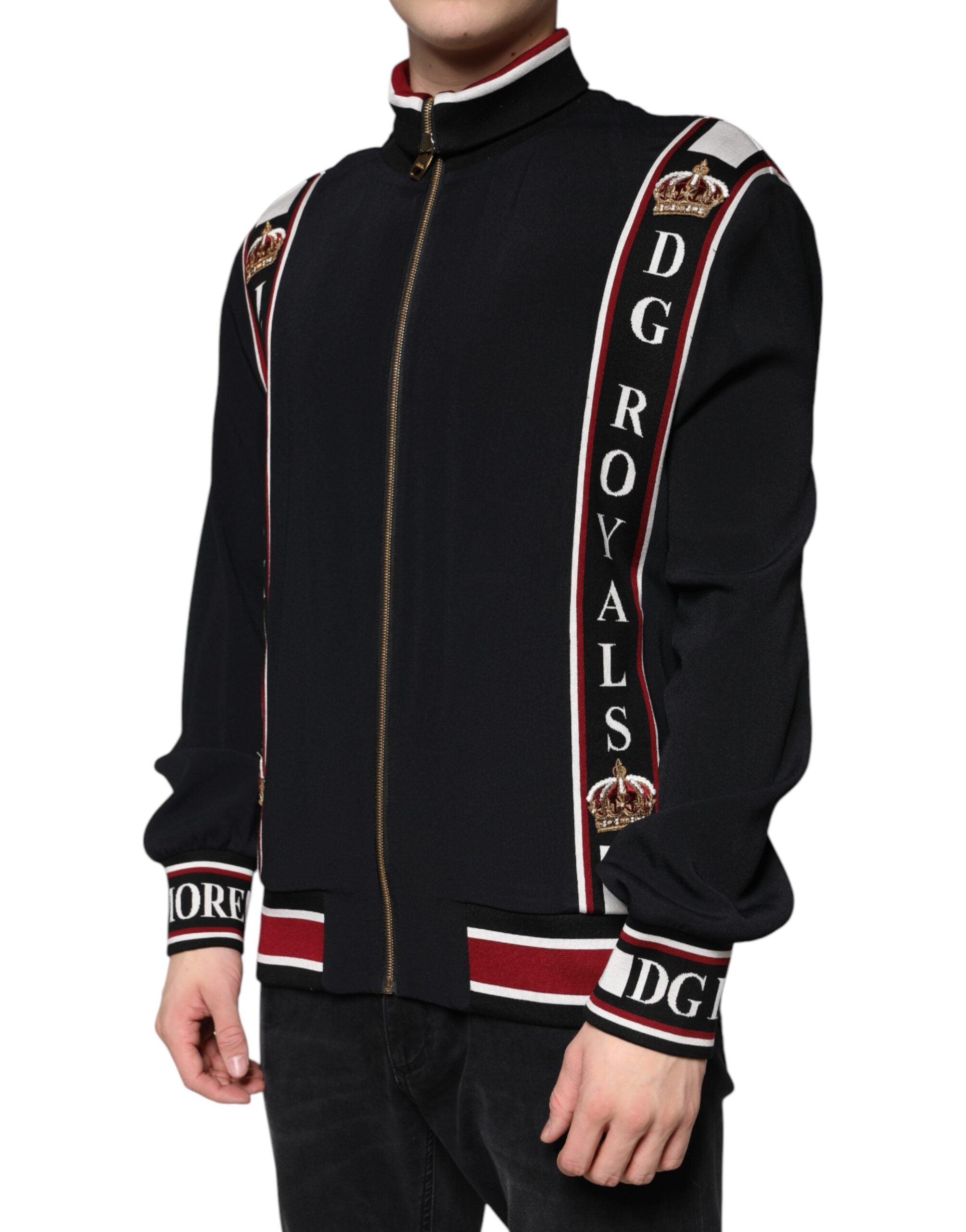 Dolce & Gabbana Black DG King Full Zip Sweatshirt Sweater