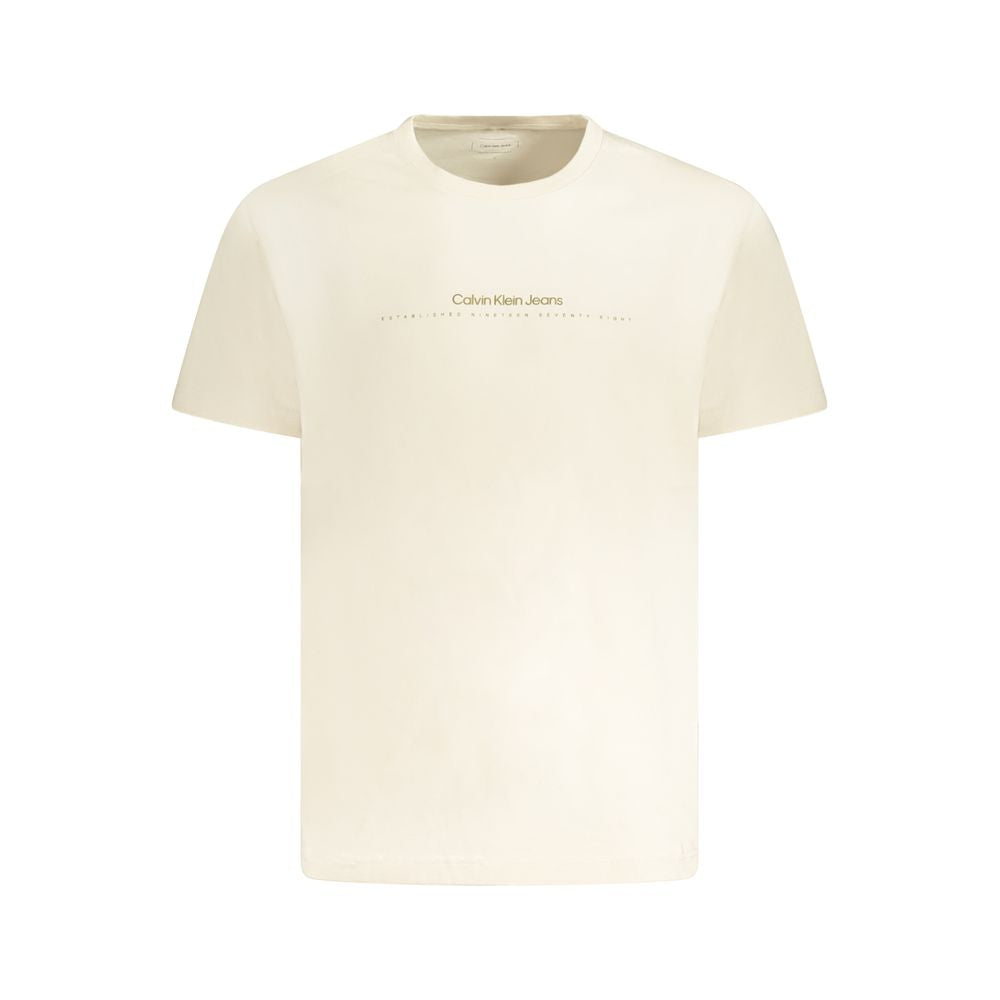 Calvin Klein Beige Cotton T-Shirt