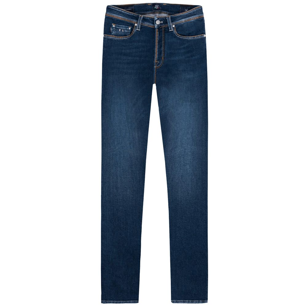 Tramarossa Blue Cotton Jeans & Pant