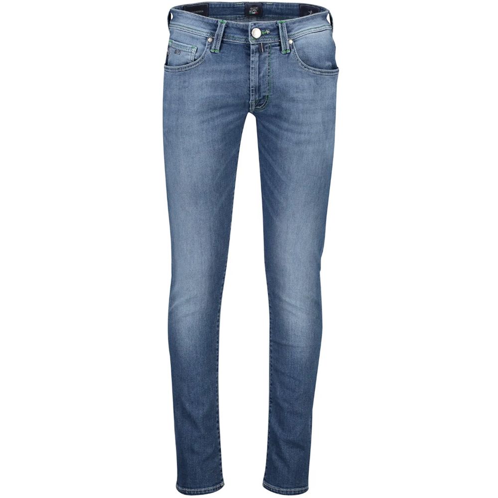 Tramarossa Blue Cotton Jeans & Pant