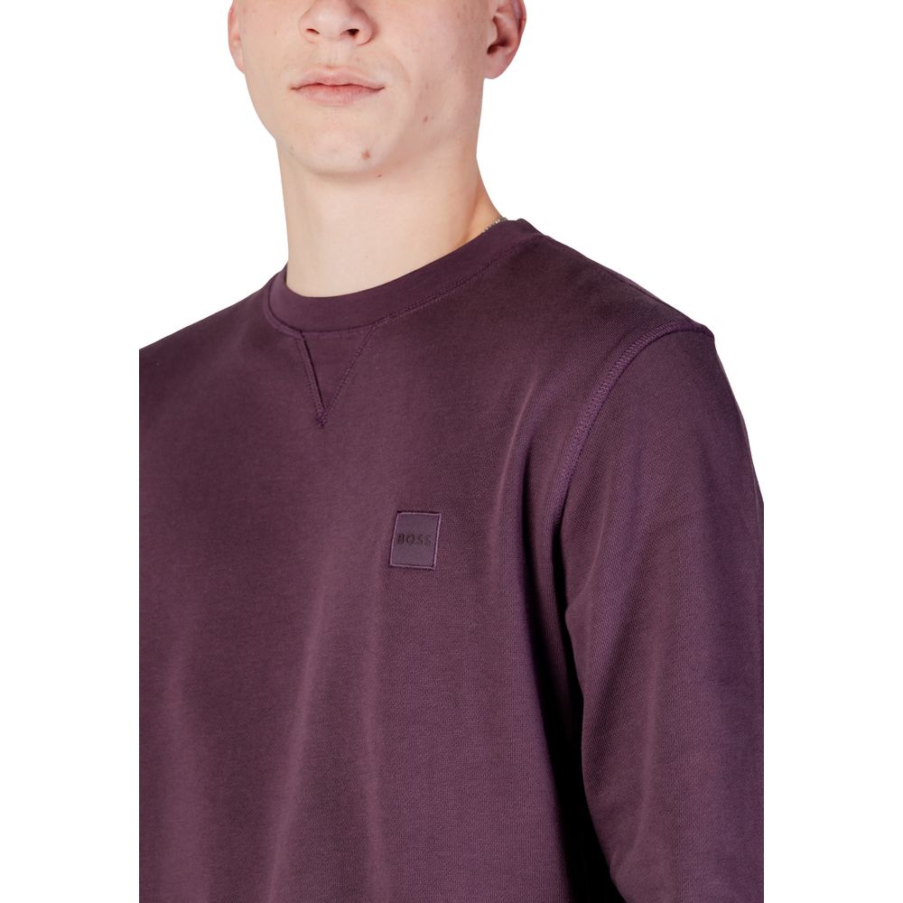 Hugo Boss Purple Cotton Sweater