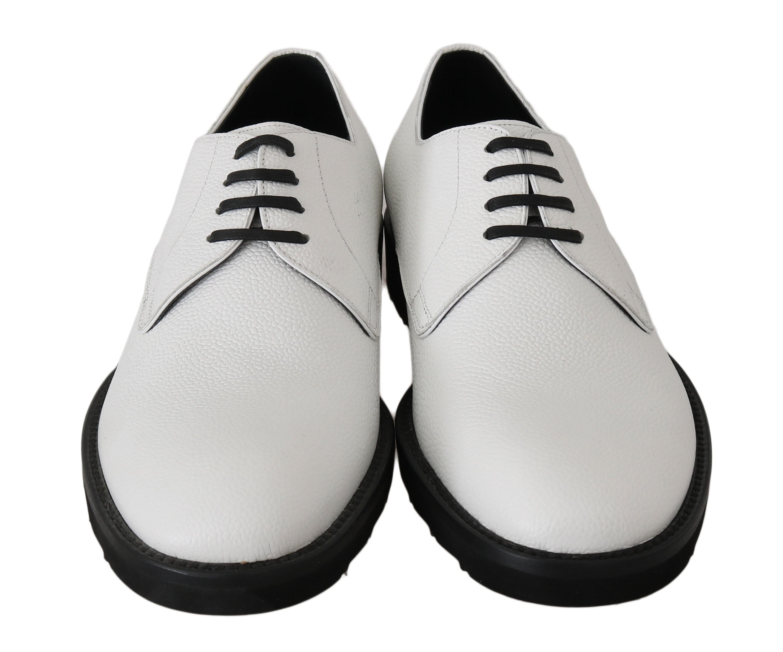 Dolce & Gabbana Elegant White Formal Leather Shoes