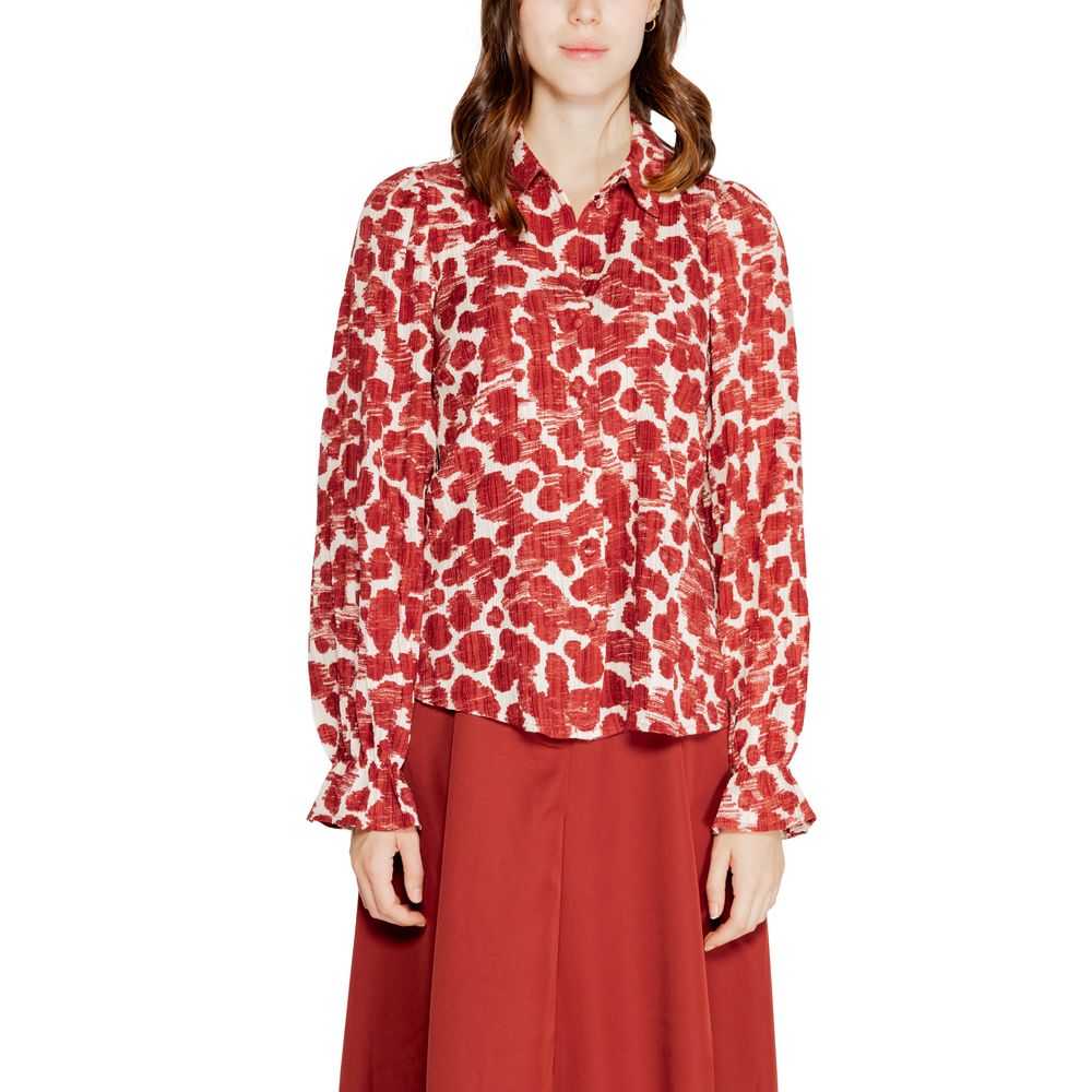 Vero Moda Red Polyester Shirt