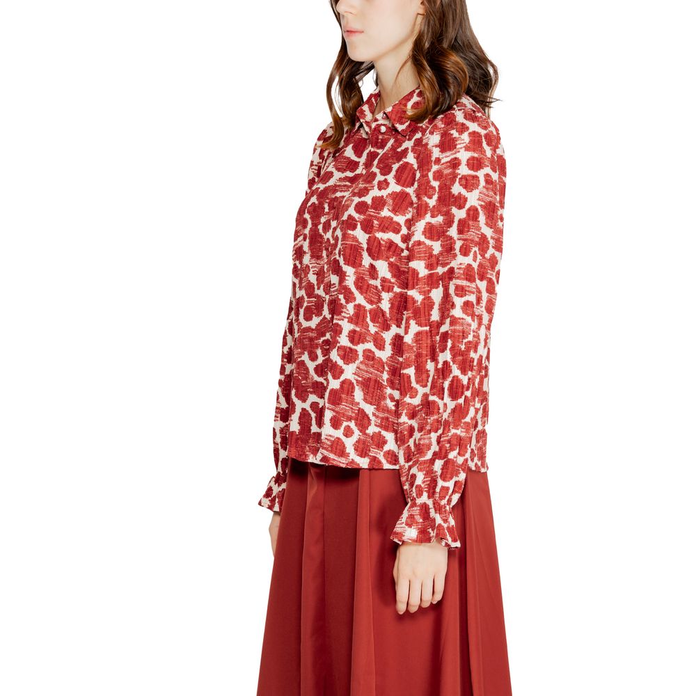 Vero Moda Red Polyester Shirt