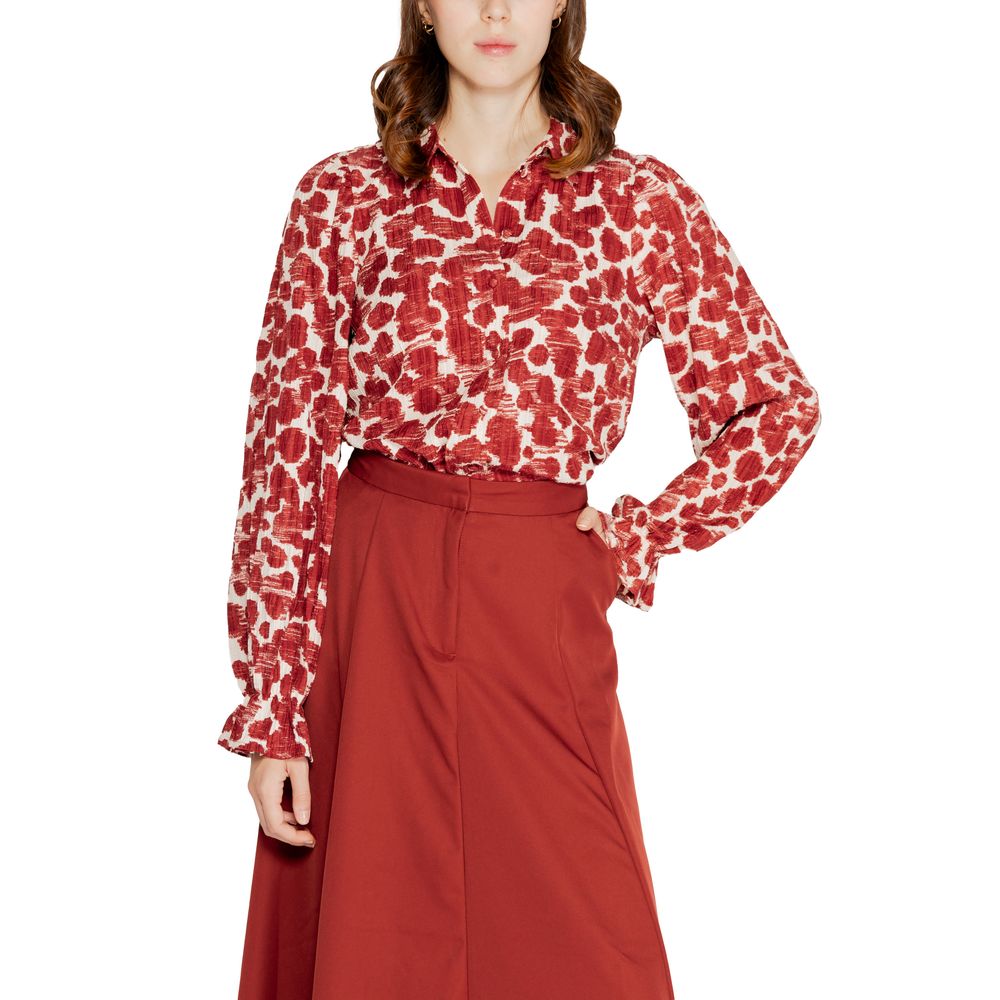 Vero Moda Red Polyester Shirt