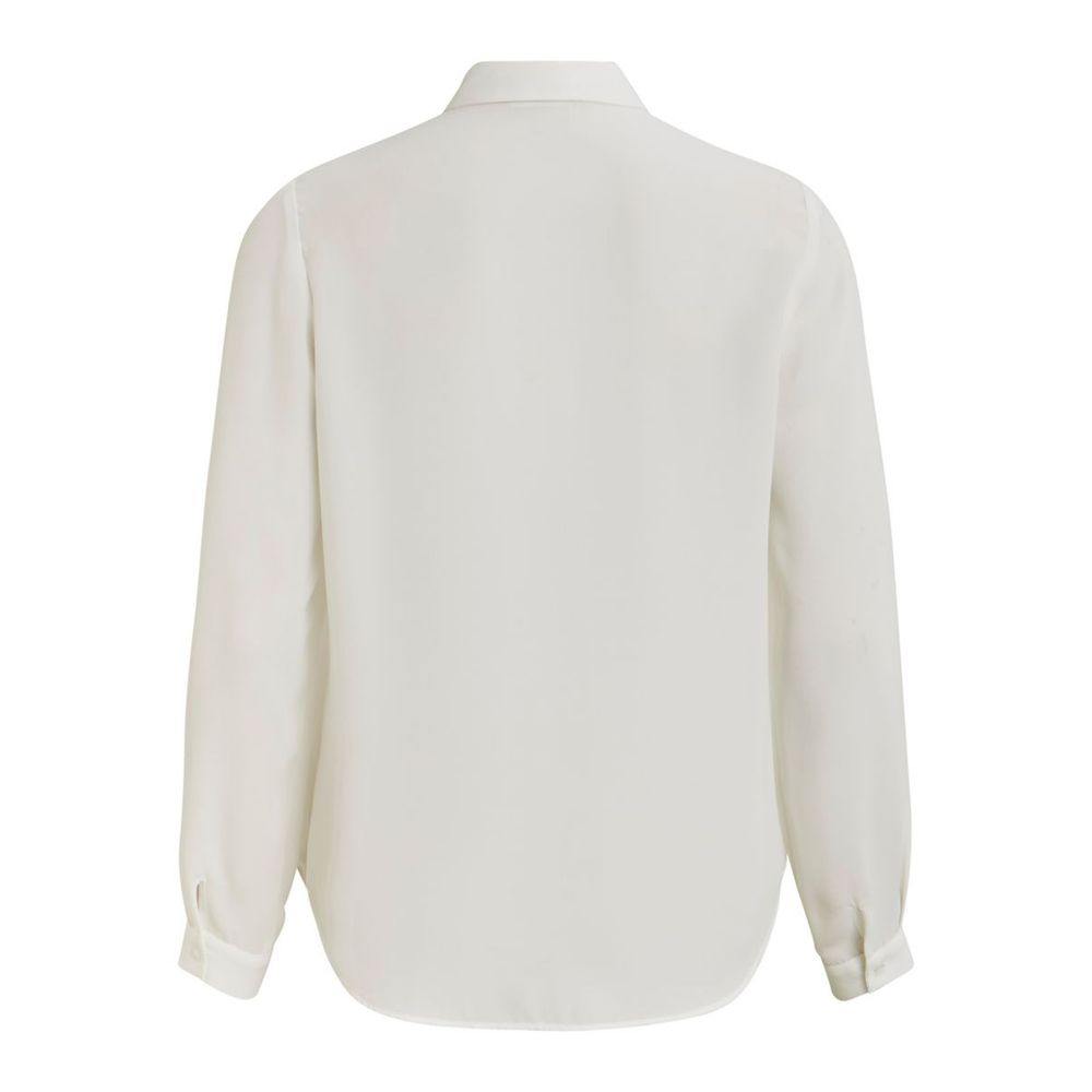 Vila Clothes White Polyester Sweater