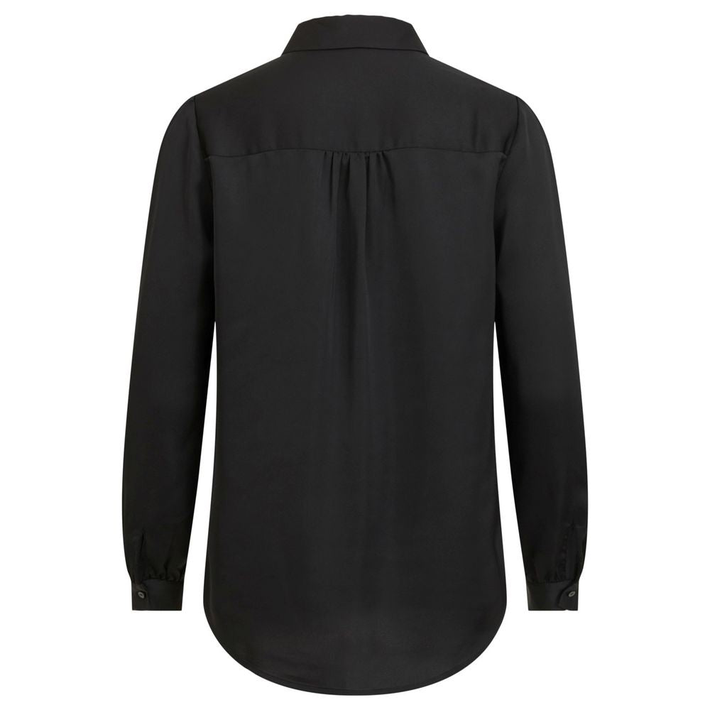 Vila Clothes Black Polyester Shirt