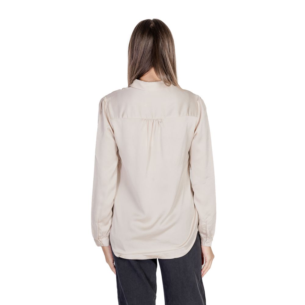 Vila Clothes Gold Polyester Sweater