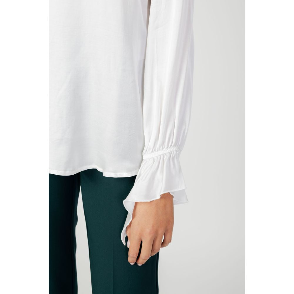 Sandro Ferrone White Viscose Shirt