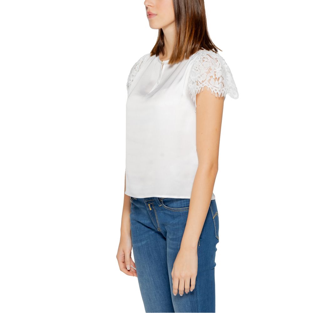 Guess White Polyester Shirt