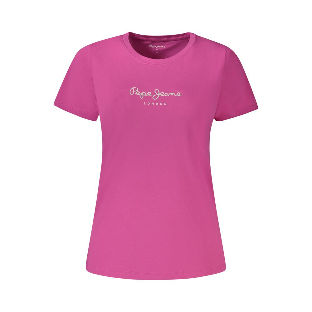 Pepe Jeans Pink Cotton Women T-Shirt