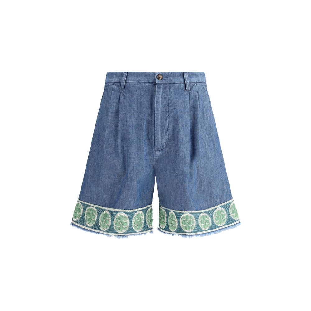 Valentino Pap Denim Shorts