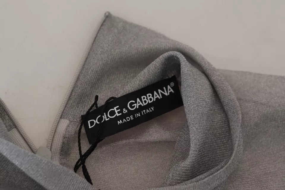 Dolce & Gabbana Gray See Through Turtleneck Pullover Sweater