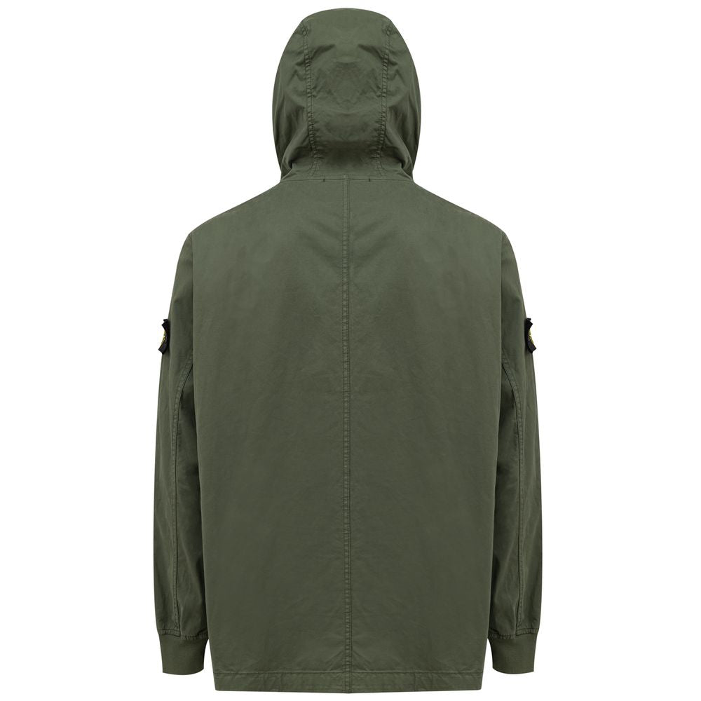 Stone Island Green Cotton Sweater