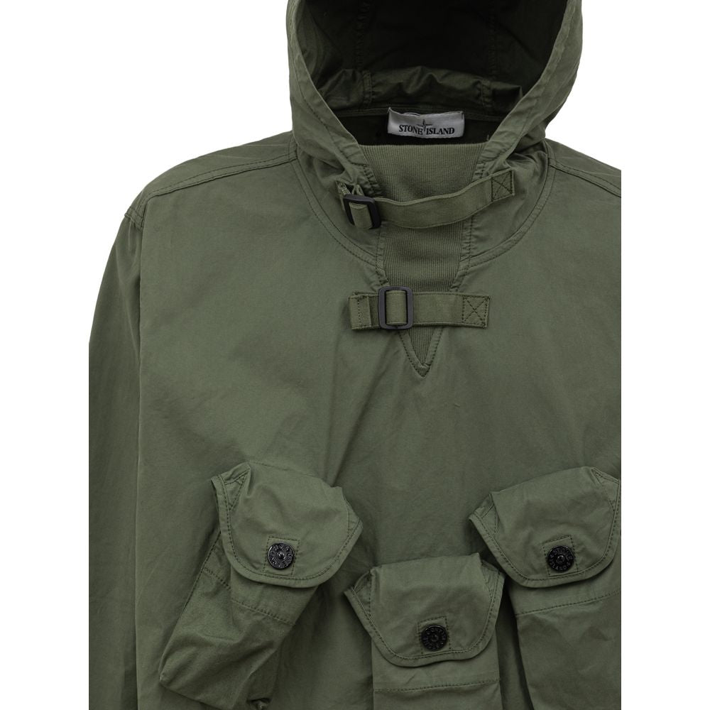 Stone Island Green Cotton Sweater