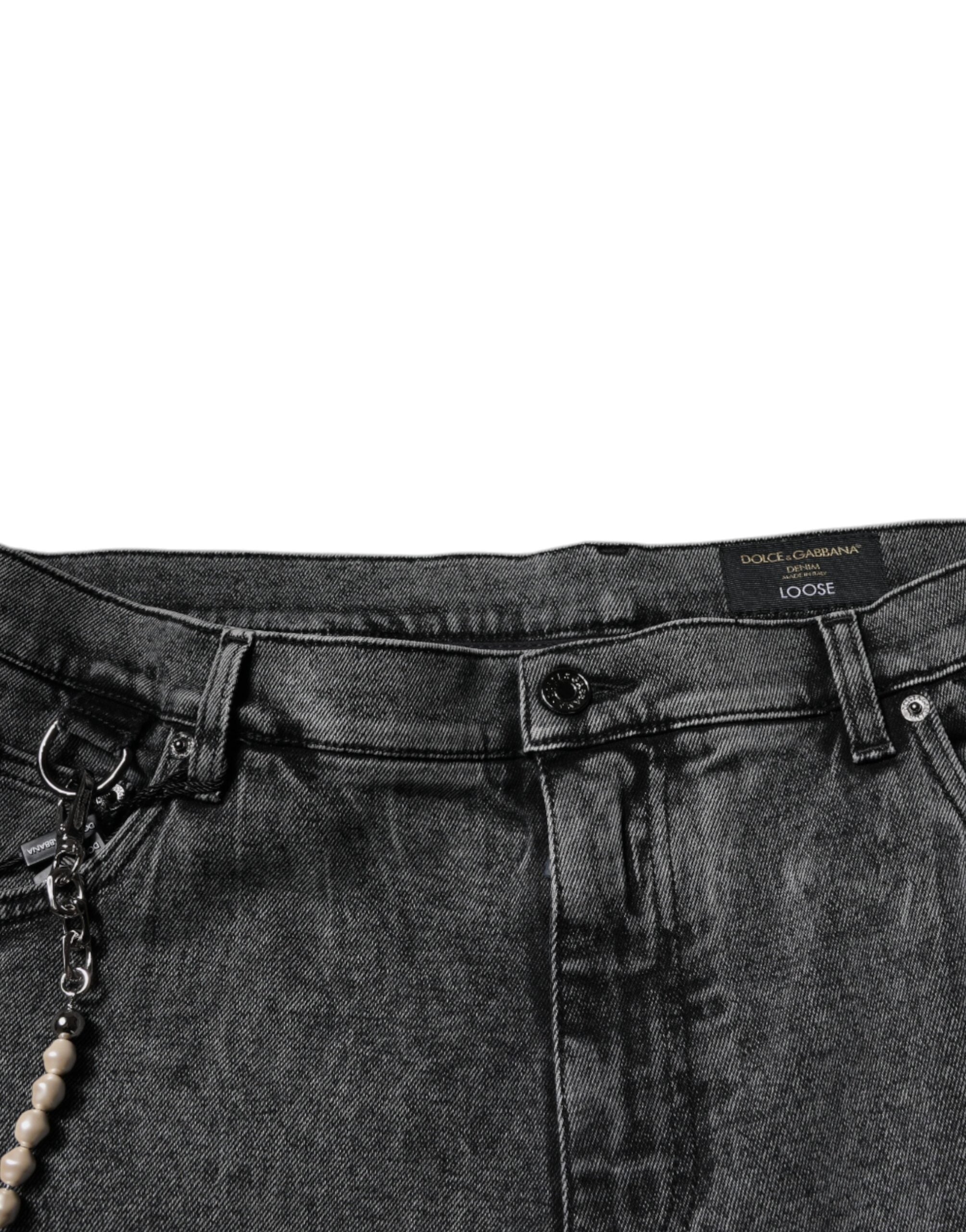 Dolce & Gabbana Dark Gray Cotton Skinny Denim Jeans