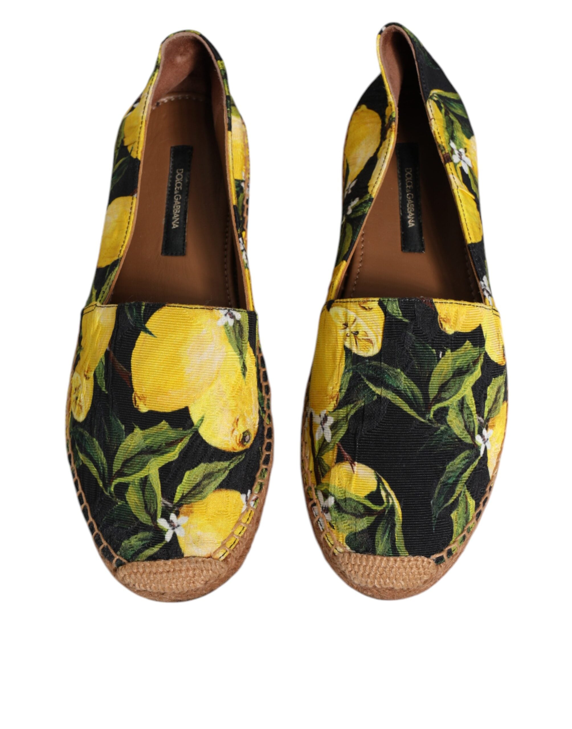 Dolce & Gabbana Multicolor Lemon Slip On Espadrilles Shoes