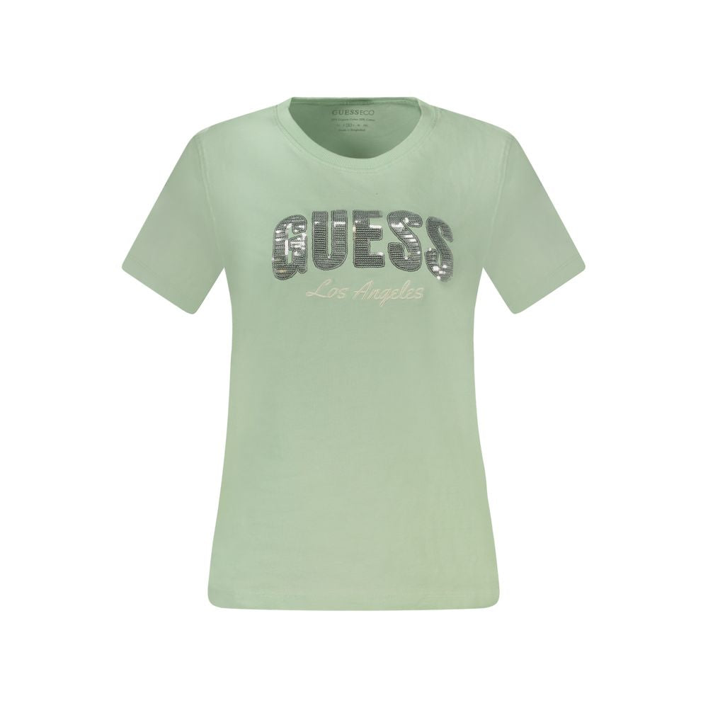 Guess Jeans Green Cotton Women T-Shirt