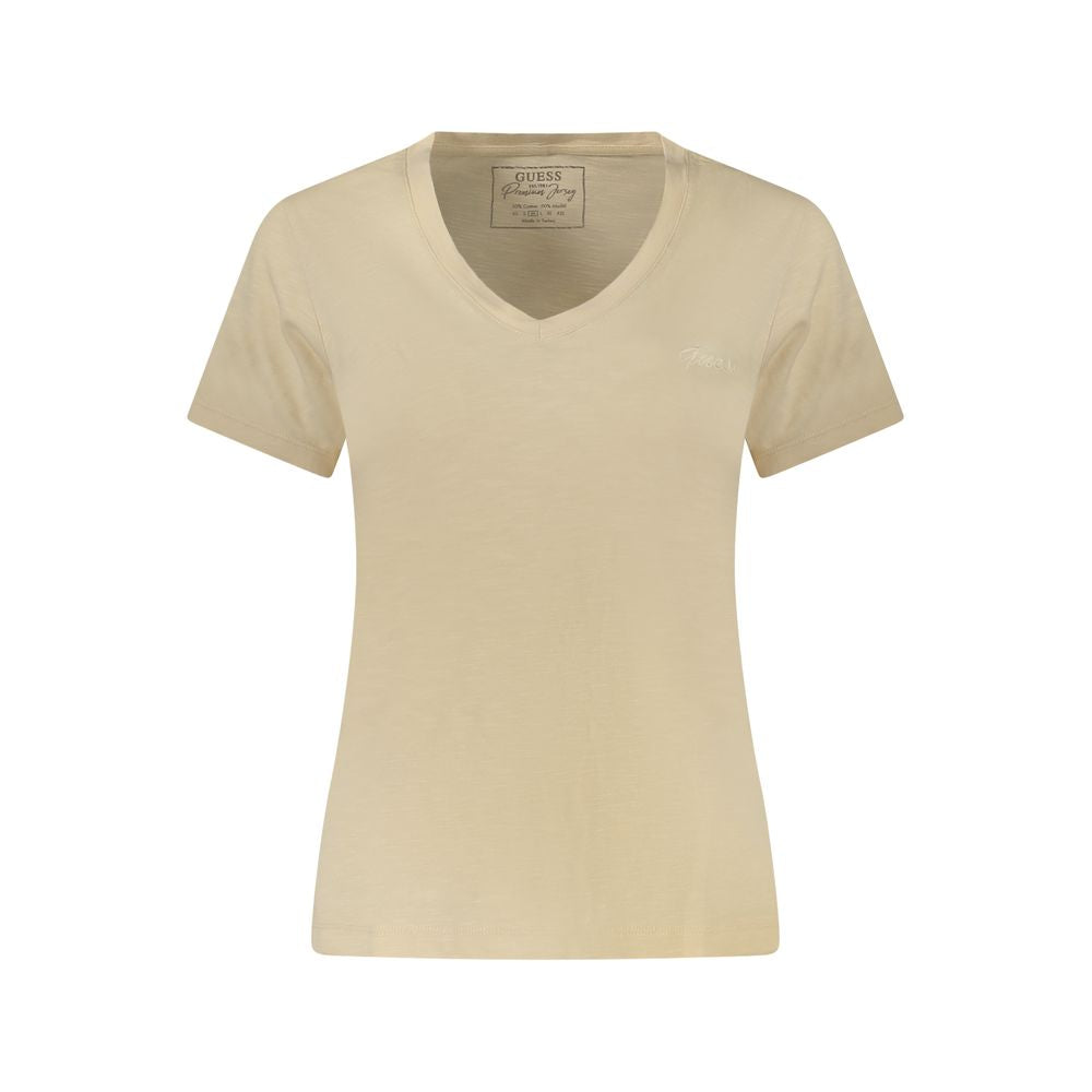 Guess Jeans Beige Cotton Women Top