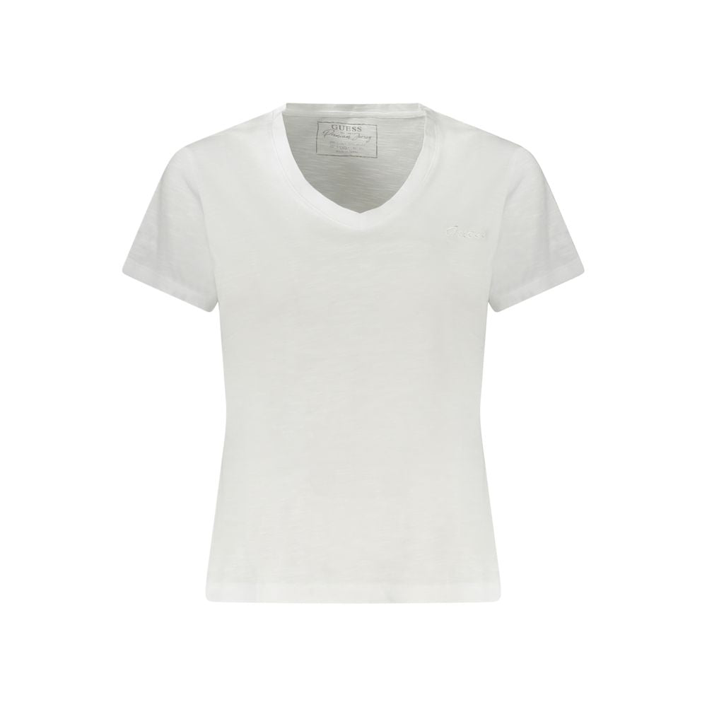 Guess Jeans White Cotton Women T-Shirt