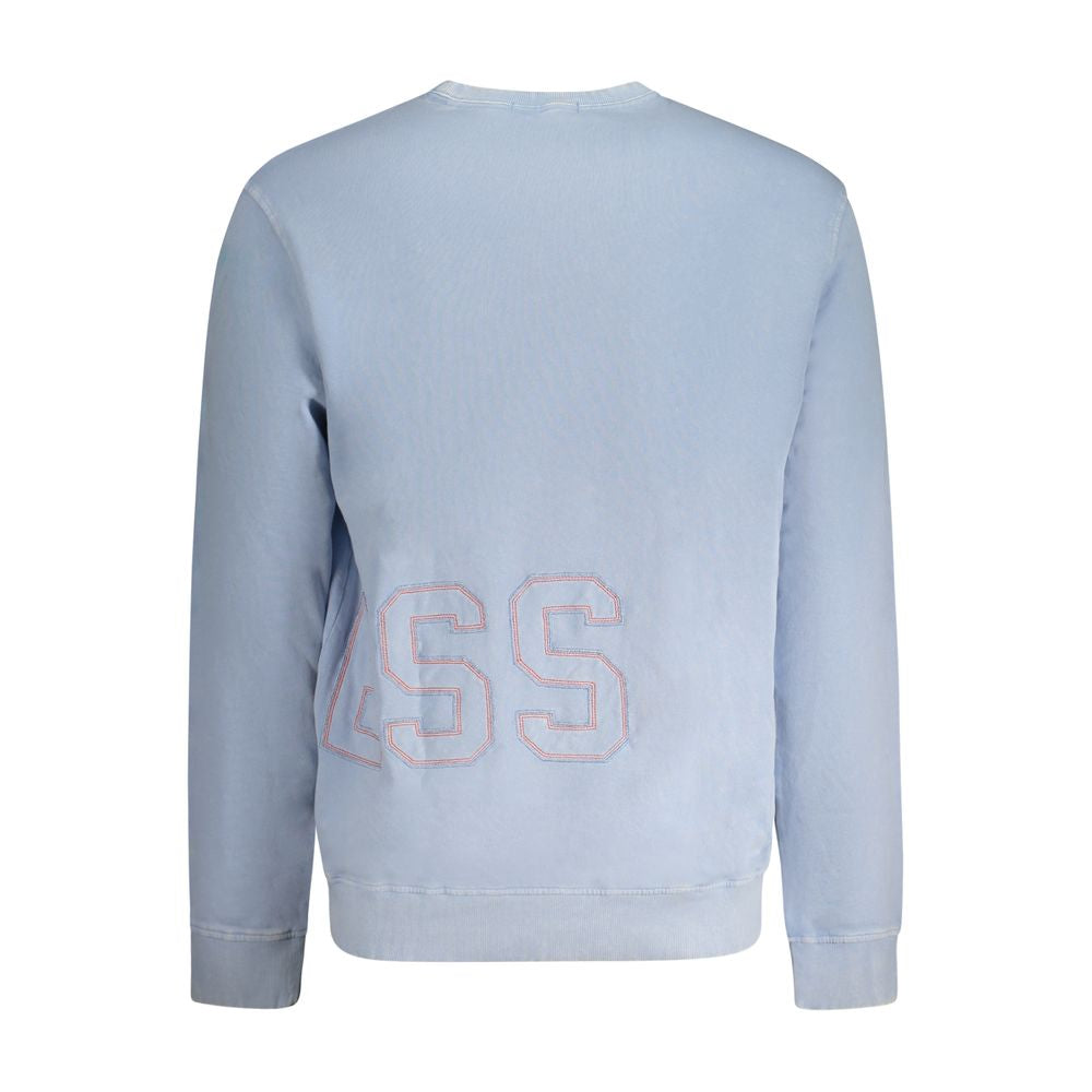 Guess Jeans Light Blue Cotton Men Sweater