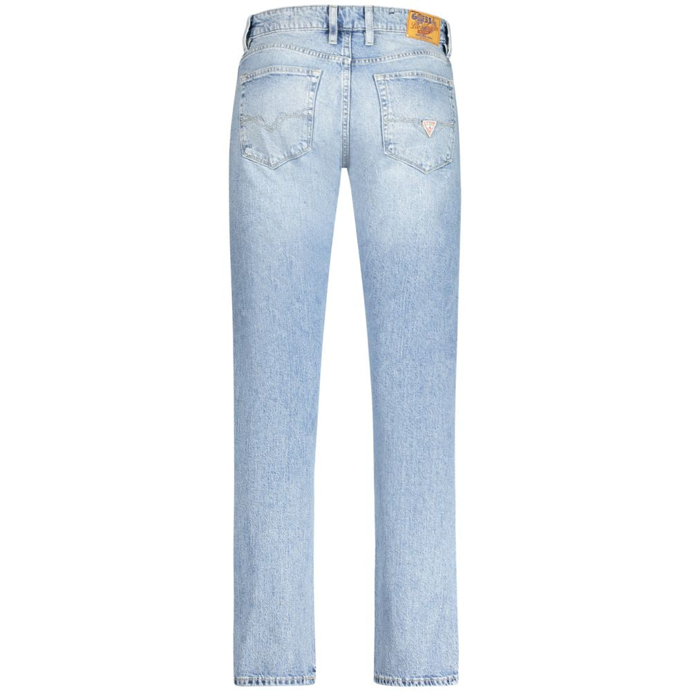 Guess Jeans Light Blue Cotton Men Jeans