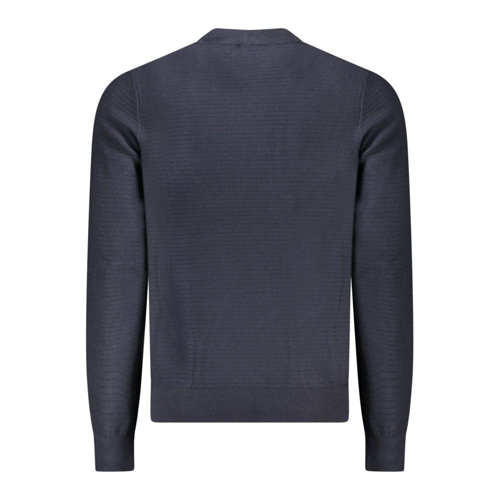 Hugo Boss Blue Cotton Men Sweater