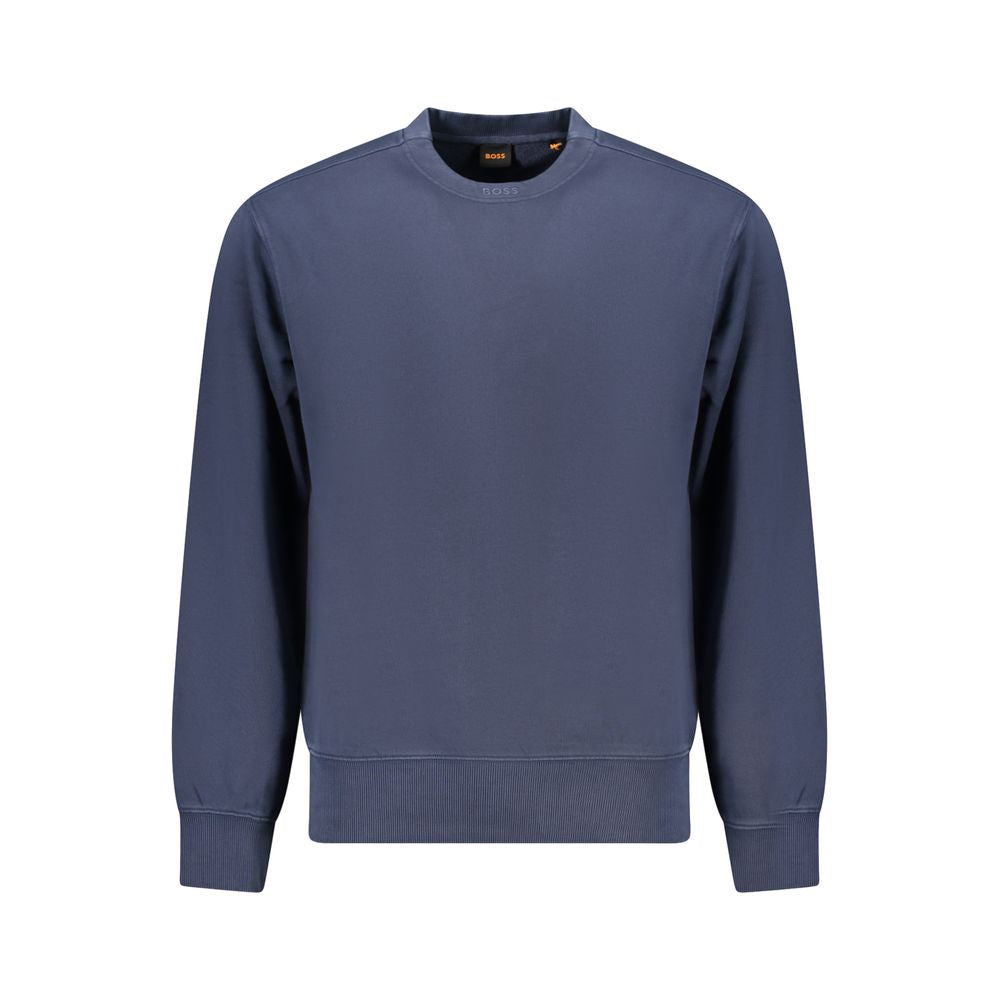 Hugo Boss Blue Cotton Men Sweater