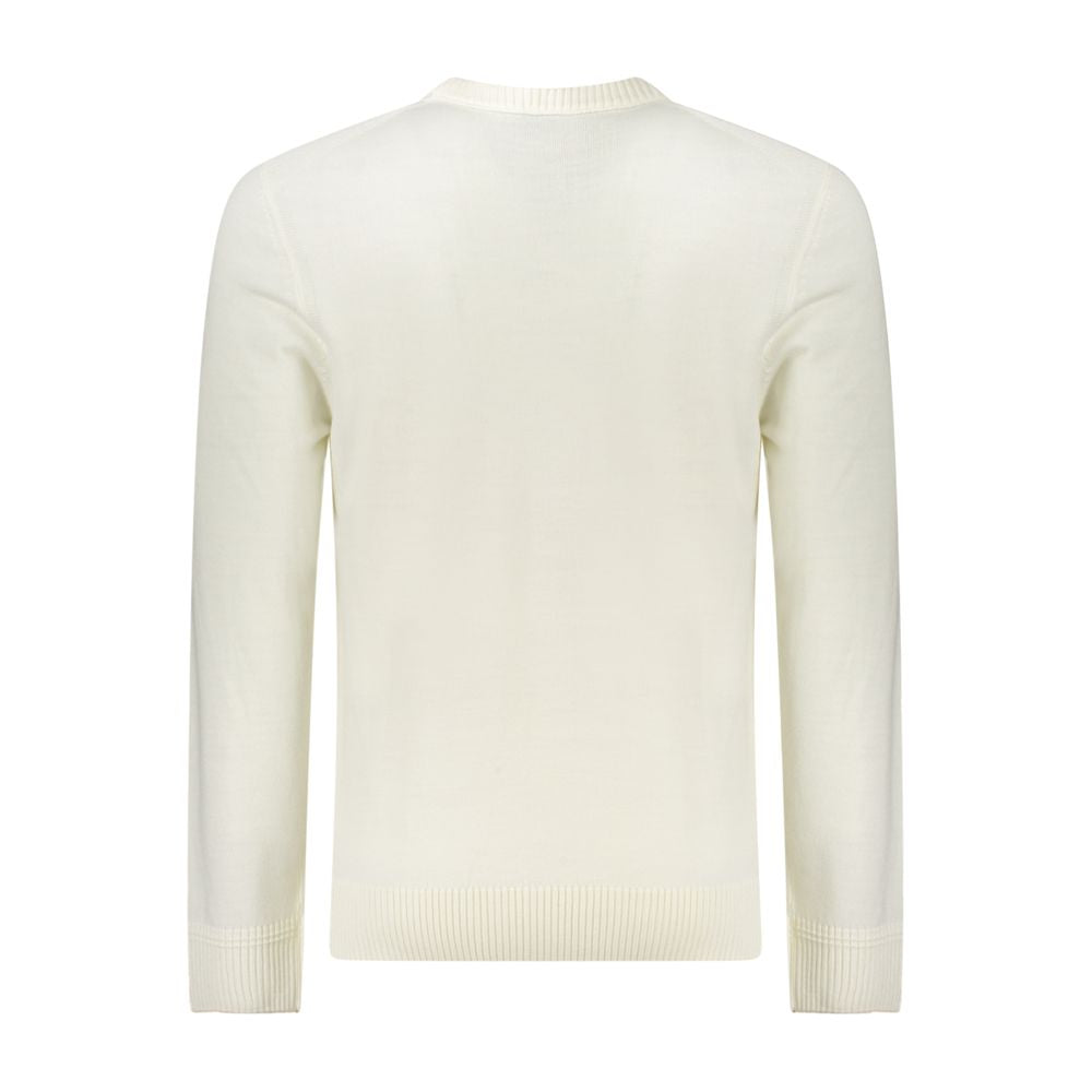 Hugo Boss White Wool Men Sweater