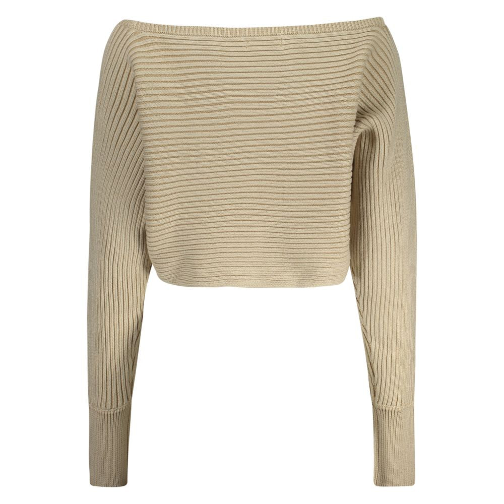 Guess Jeans Beige Cotton Women Sweater