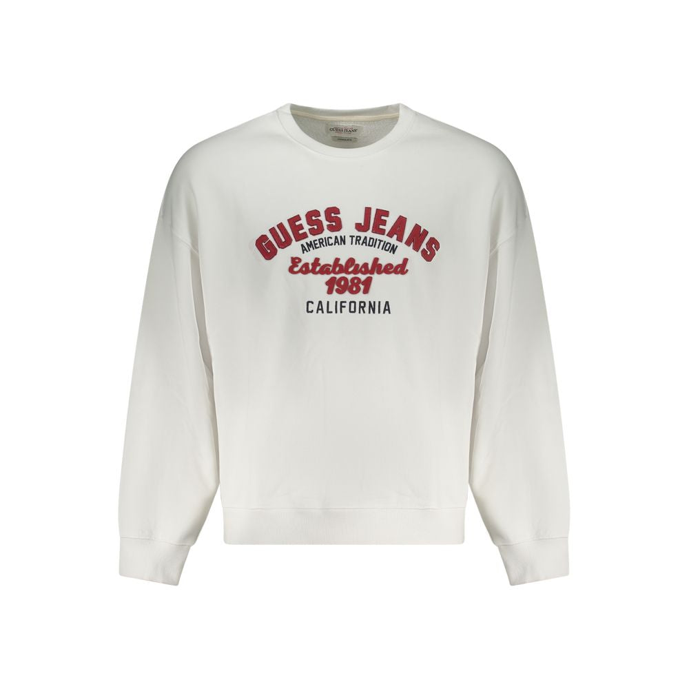 Guess Jeans White Cotton Men Sweater