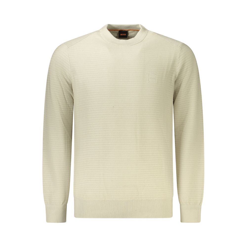 Hugo Boss Beige Cotton Men Sweater