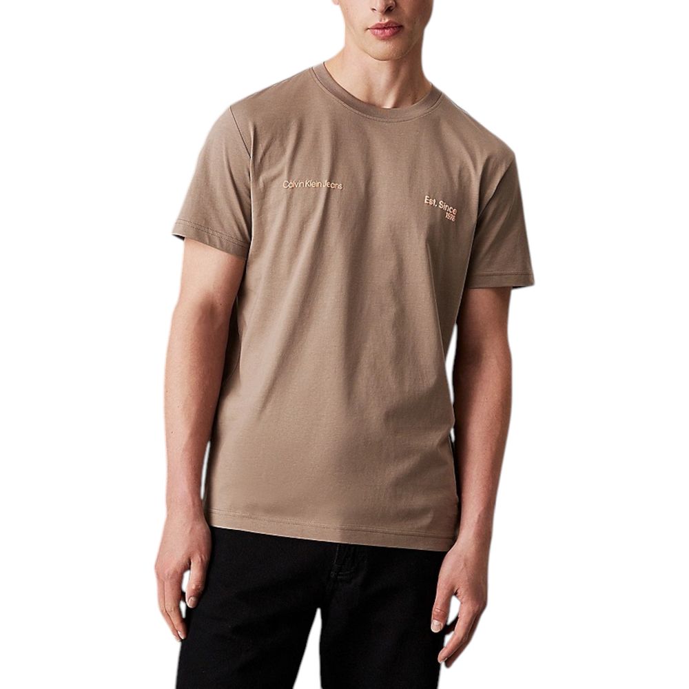 Calvin Klein Jeans Beige Cotton T-Shirt