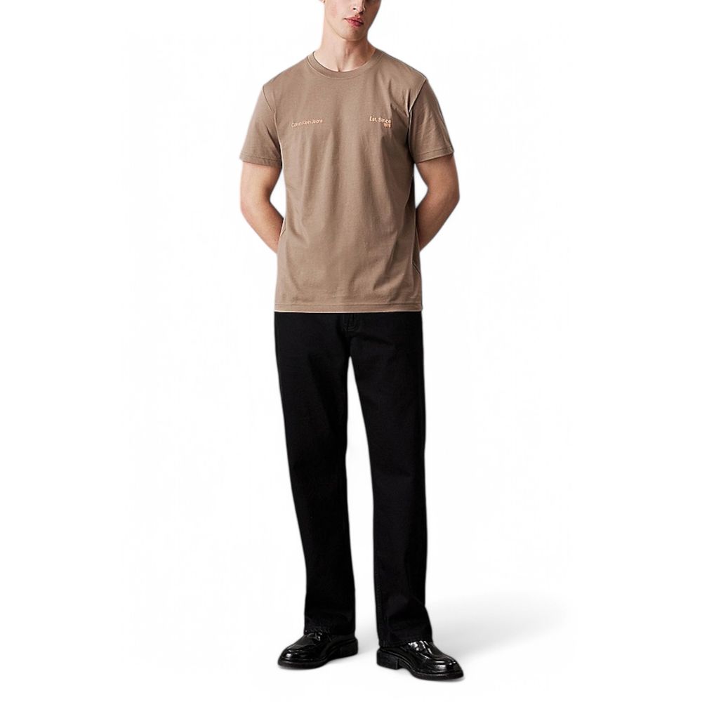 Calvin Klein Jeans Beige Cotton T-Shirt