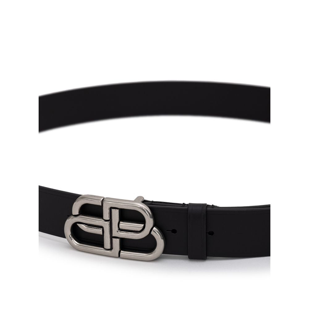 Balenciaga Black Leather Belt