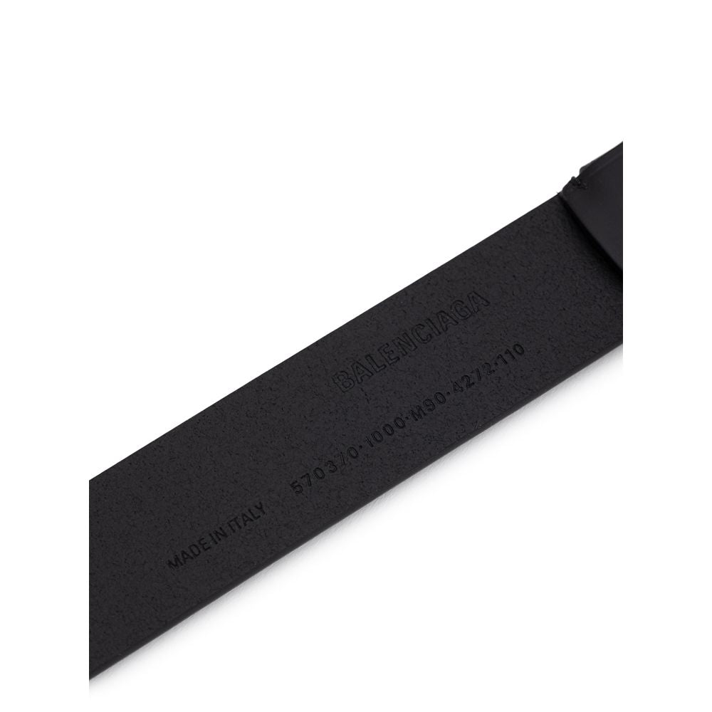 Balenciaga Black Leather Belt