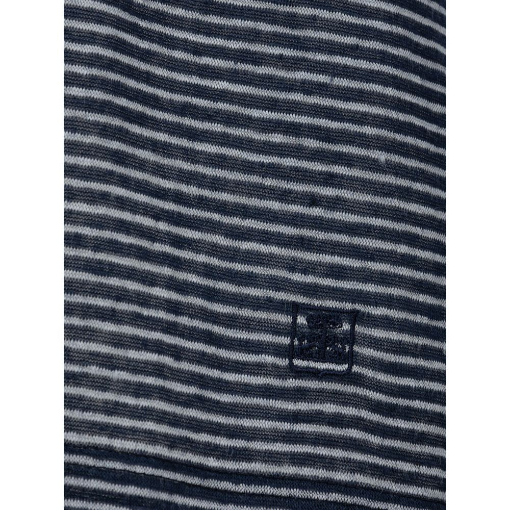 Corneliani Blue Linen Clothing