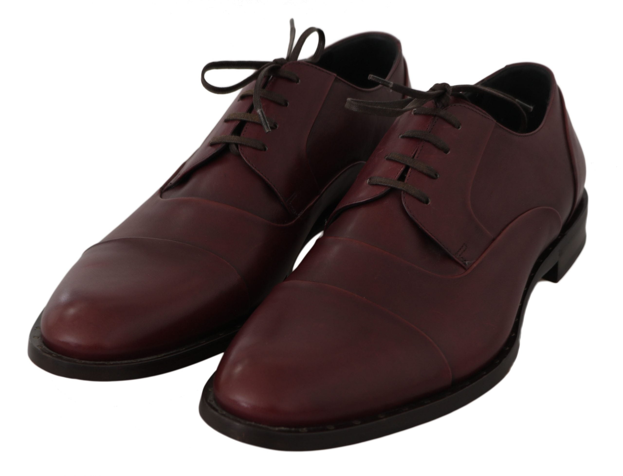 Dolce & Gabbana Elegant Bordeaux Leather Dress Shoes