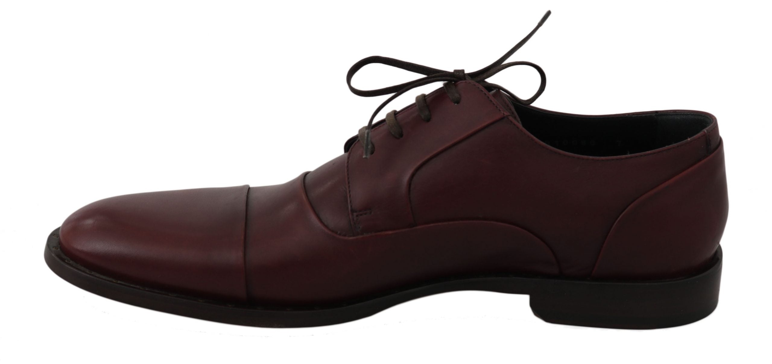 Dolce & Gabbana Elegant Bordeaux Leather Dress Shoes