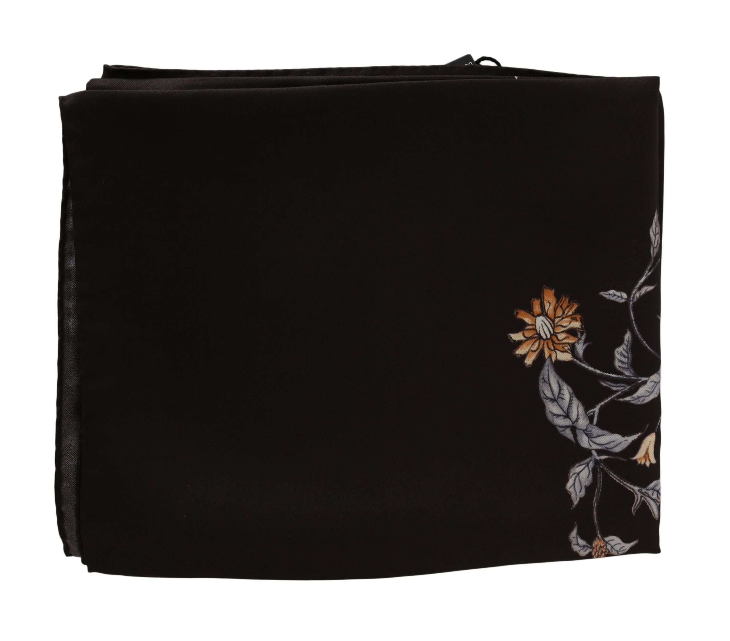 Dolce & Gabbana Elegant Silk Scarf Wrap in Luxe Brown