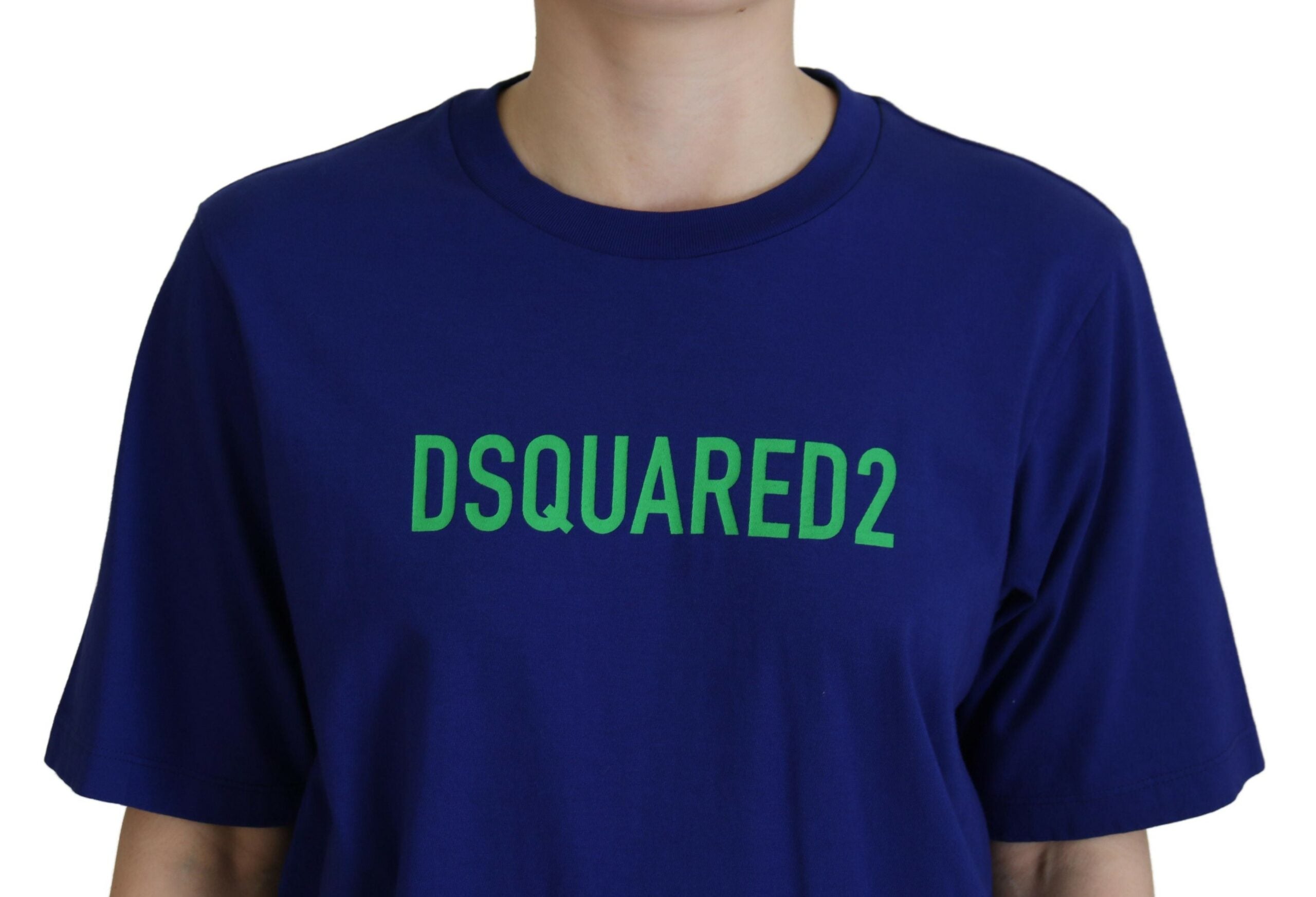 Dsquared² Blue Logo Cotton Crewneck Short Sleeve Tee T-shirt