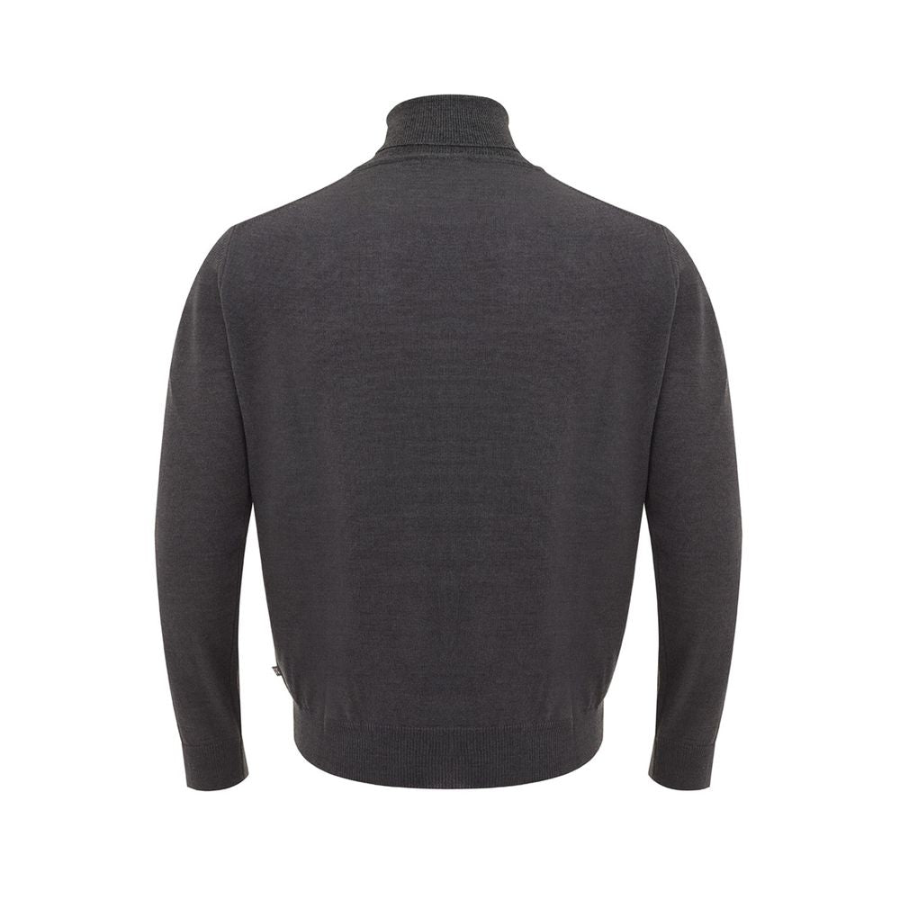 FERRANTE Elegant Gray Wool Sweater for Men