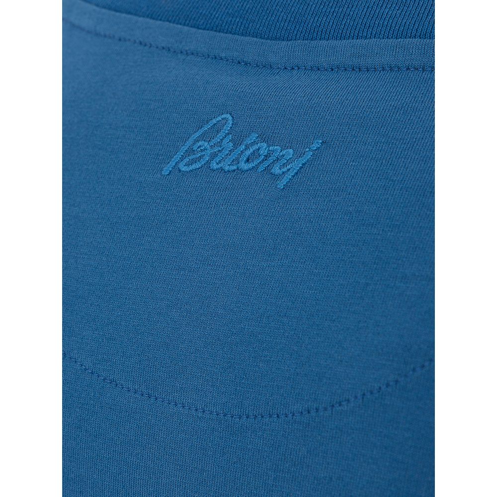 Brioni Blue Cotton T-Shirt