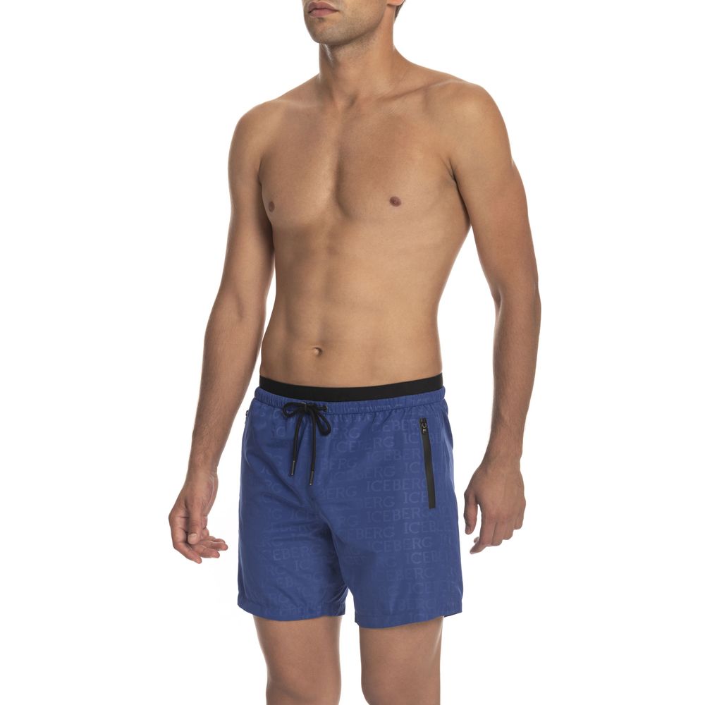 Iceberg Blue Polyester Swimwear