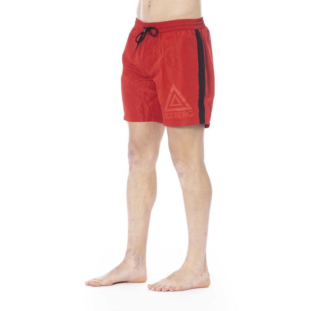 Iceberg Red Polyester Swimwear